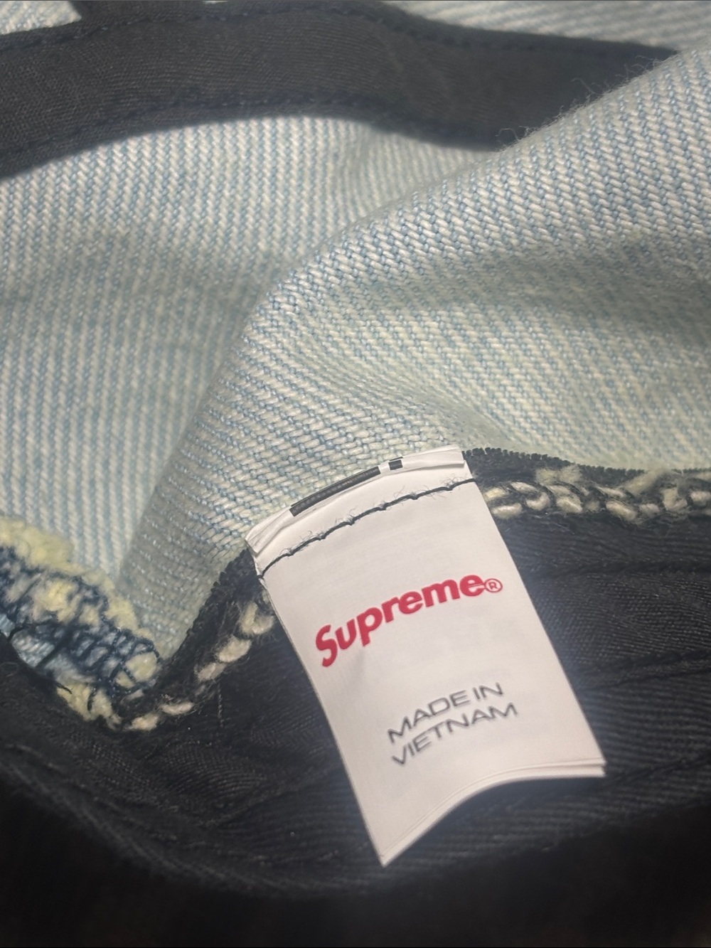 Supreme washed chino twill camp cap light wash denim 5 panel adjustable hat - Picture 9 of 10